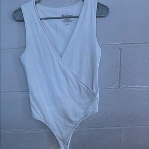 White Sleeveless Bodysuit